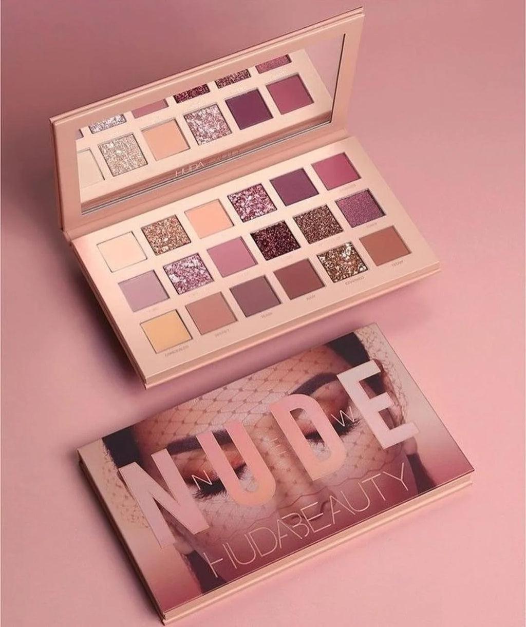 Huda Beauty Nude Eyeshadow Palette Matte Glitter 12 Shades