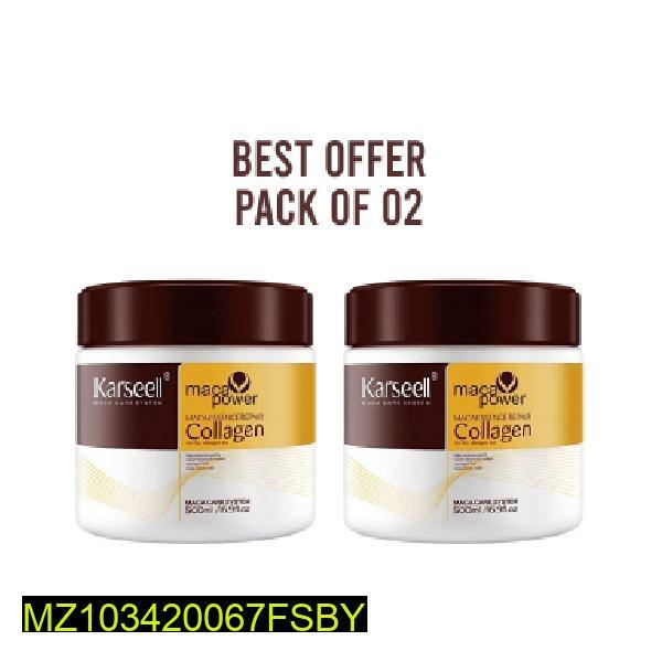 Collagen Hair Mask 1000ml Pack of 2 for Frizz Control
