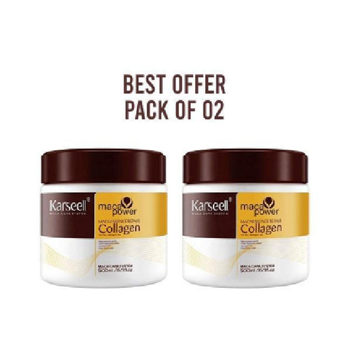 Collagen Hair Mask 1000ml Pack of 2 for Frizz Control
