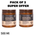 Keratin Hair Mask Pack of 2 500ml for Damaged Hair
