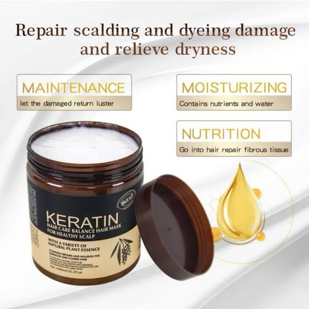 Keratin Hair Mask Pack of 2 500ml for Damaged Hair