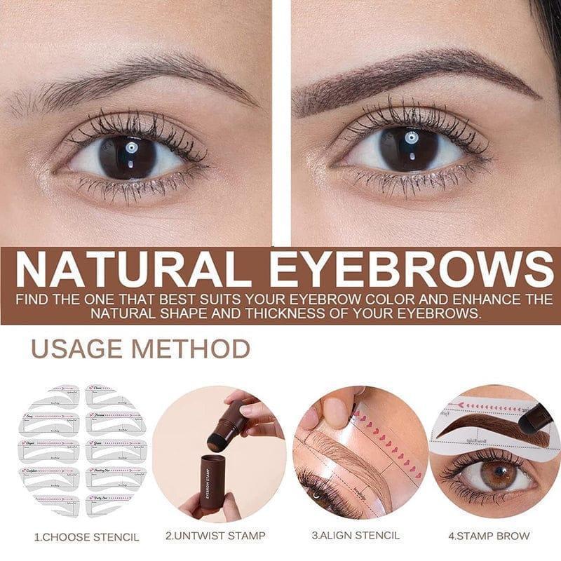 Matte Waterproof Brow Stamp Set Brown 3-Piece