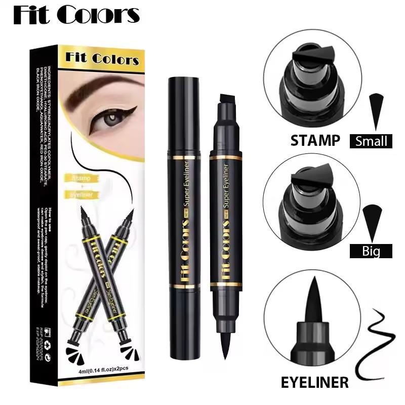 Waterproof Eyeliner Set Black Dual Tip Long Lasting