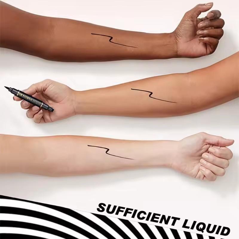 Waterproof Eyeliner Set Black Dual Tip Long Lasting