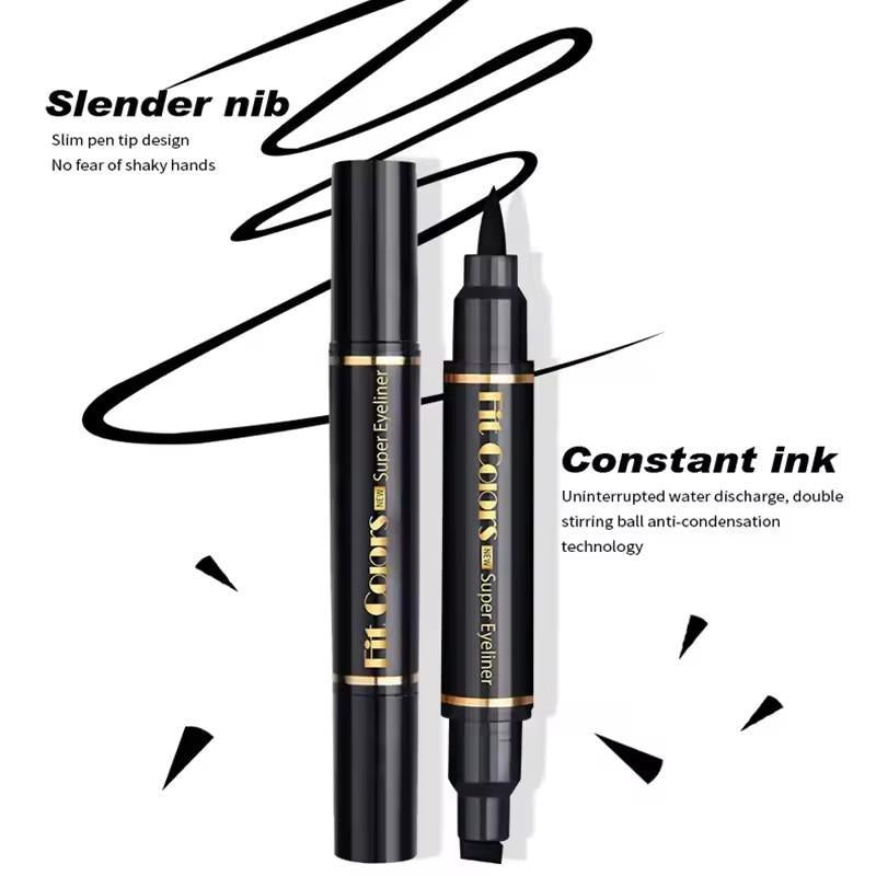 Waterproof Eyeliner Set Black Dual Tip Long Lasting