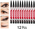 Premium Waterproof Eyeliner Pen 12 Pcs Long Lasting