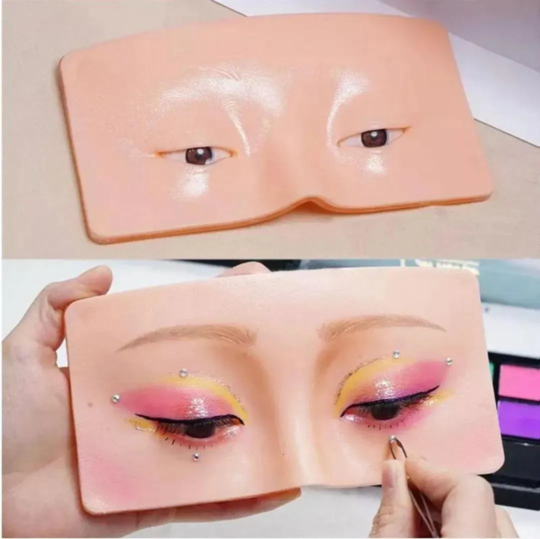 Reusable Silicone Eye Makeup Dummy for Beginners & Pros