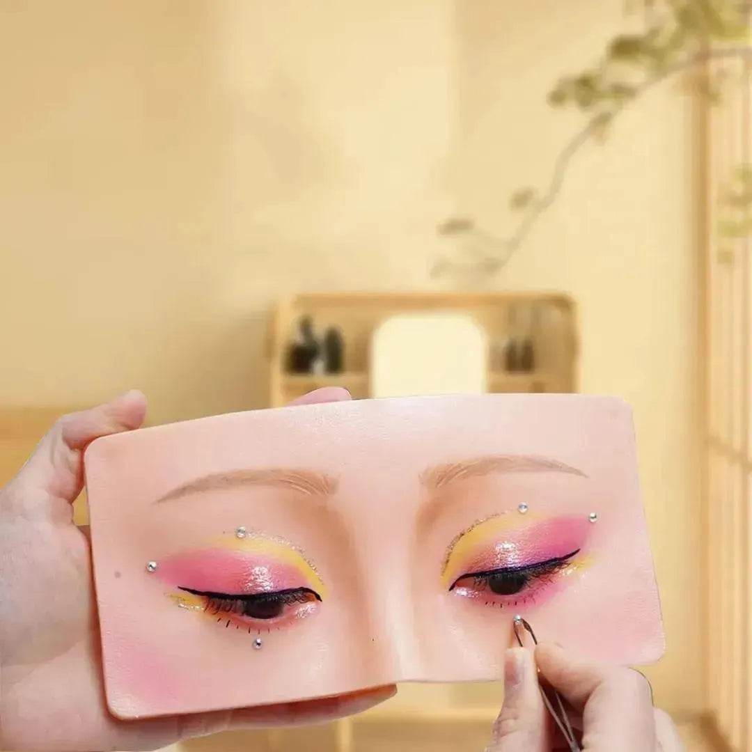 Reusable Silicone Eye Makeup Dummy for Beginners & Pros