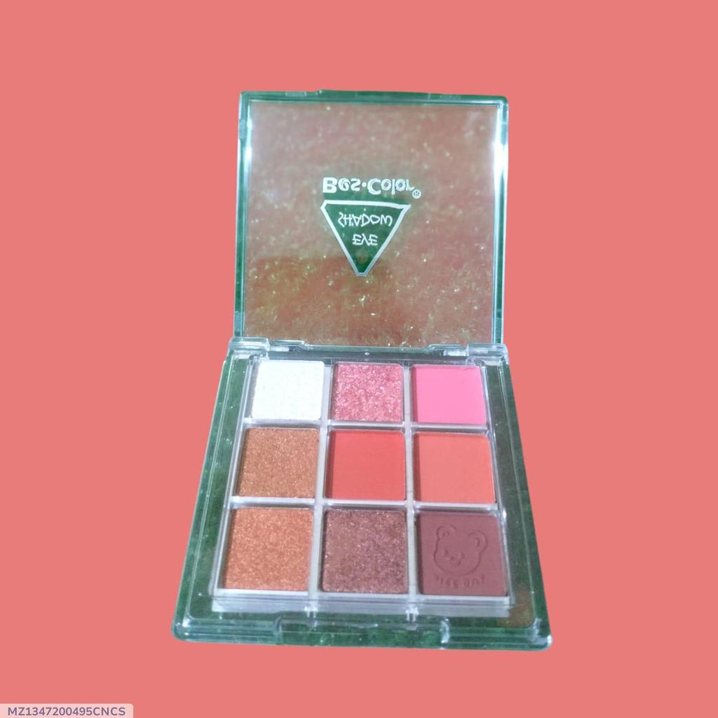 Matte & Glitter Eyeshadow Palette 9 Shades Bear Logo