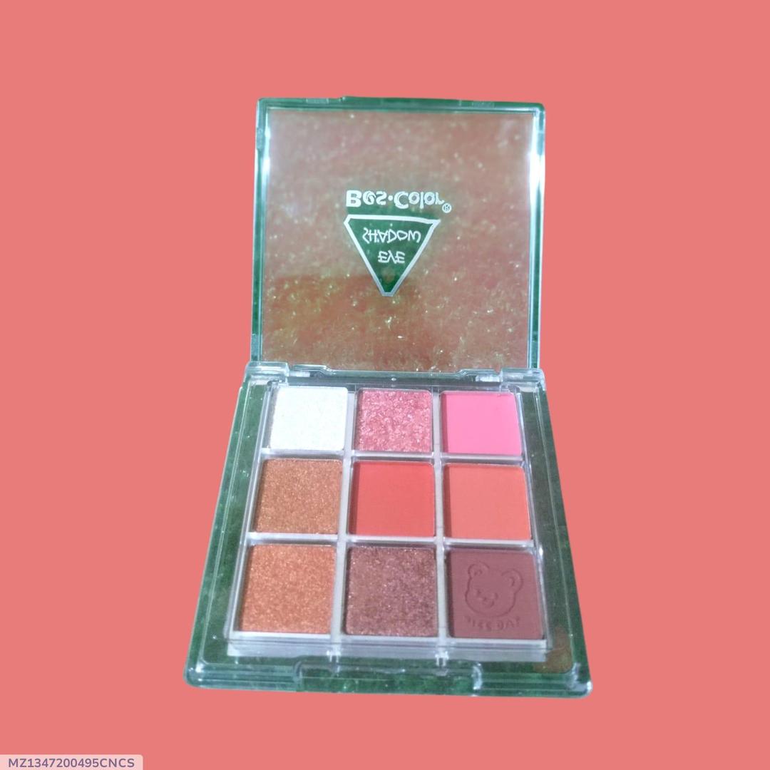 Matte & Glitter Eyeshadow Palette 9 Shades Bear Logo