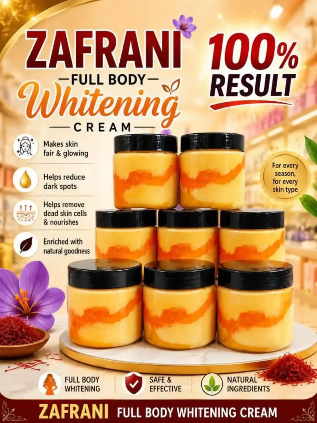 Zafrani Whitening Cream, 500g