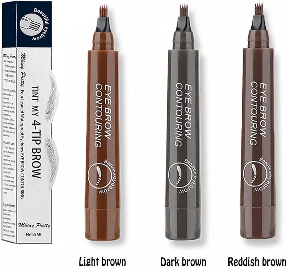 Waterproof Eyebrow Pencil Light Brown Dark Brown Reddish Brown