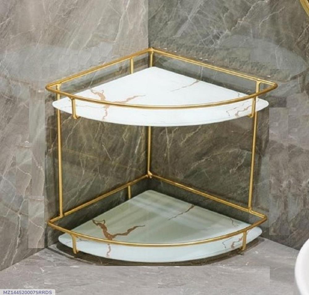 Premium Metal Makeup Organizer Black White 22x22x4cm
