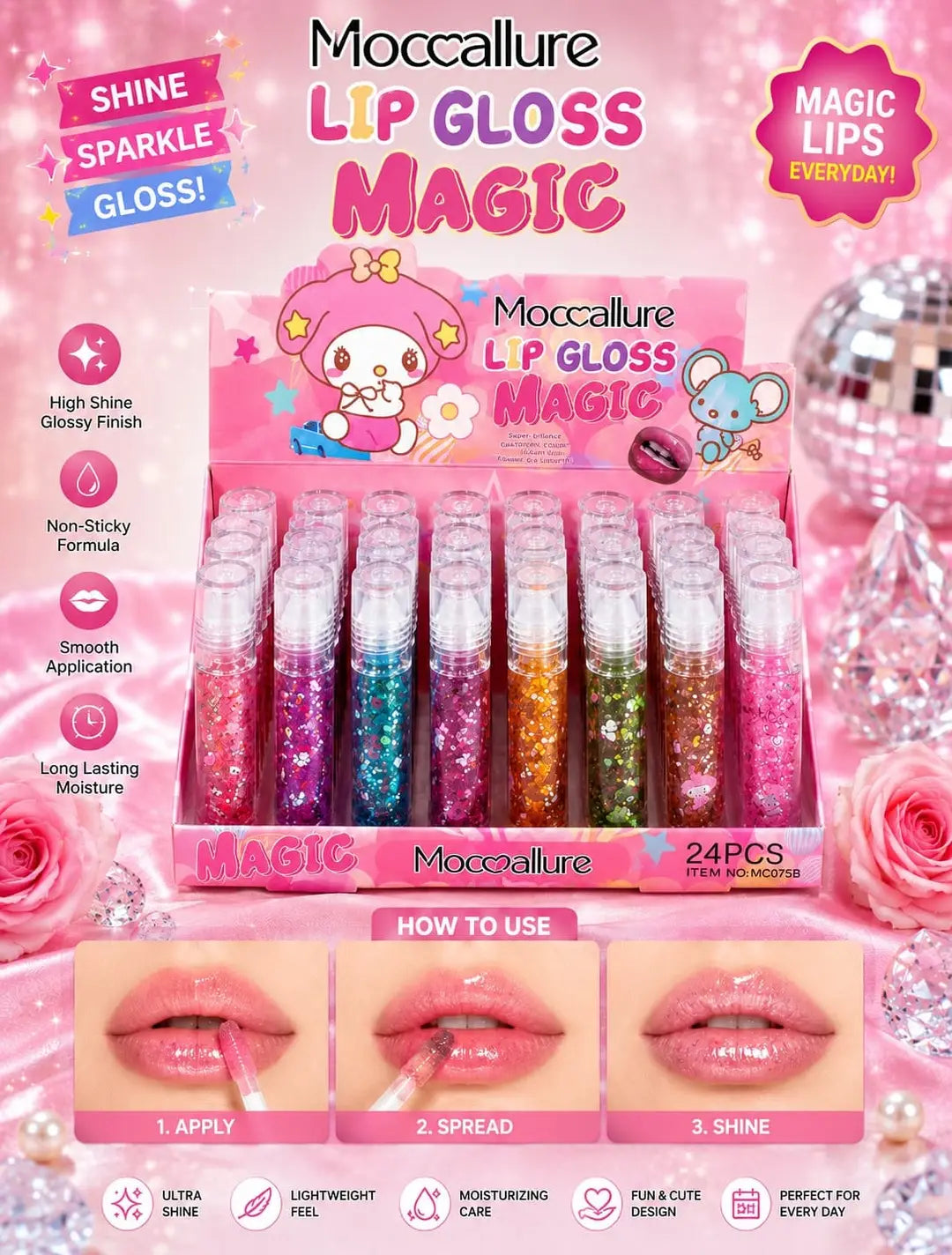 Mocallure Lipgloss Majic Pink