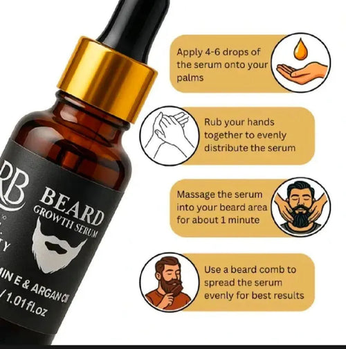 Beard Growth Serum 30ml with Vitamin E & Argan Oil
