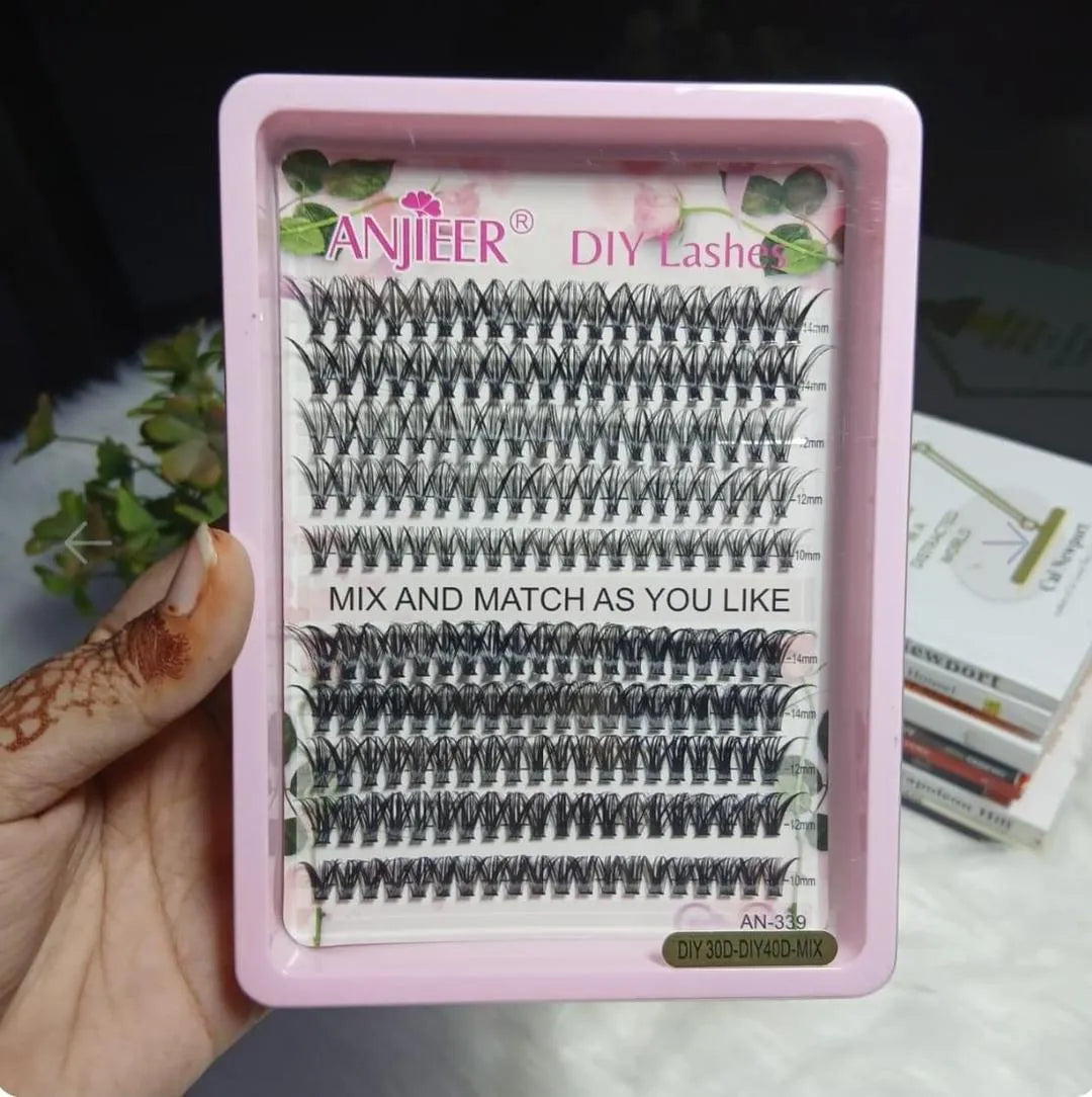 DIY False Eyelashes Black Waterproof Mix & Match 100g