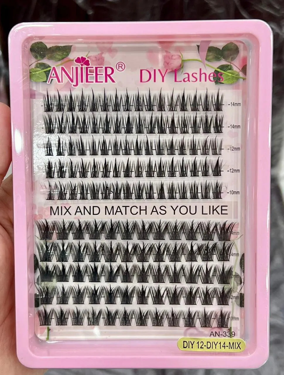 DIY False Eyelashes Black Waterproof Mix & Match 100g