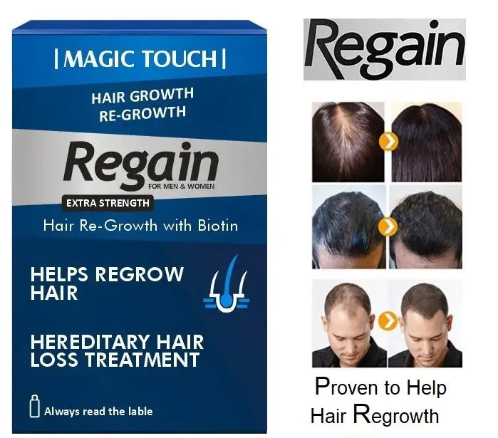 Magic Touch Minoxidil 5% Hair Topical Solution three month Supply - Hair Regain, Regrowth - Minoxidil spray Pack of 2