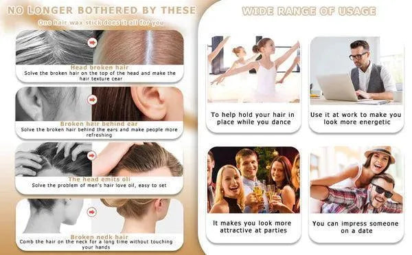 Wax Stick for All Hair Styles Frizz Control Shine