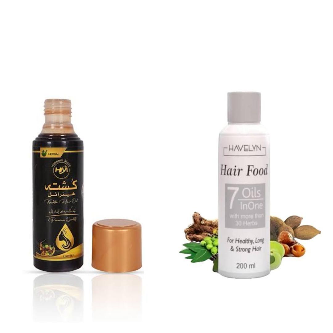 Kusha Hair Oil 120ml + Havelyn Hair Food 200ml Set