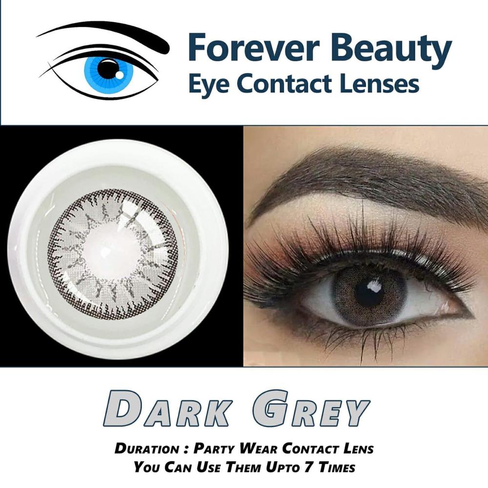 Dark Grey Contact Lenses for Women, 7 Uses, Premium Quality