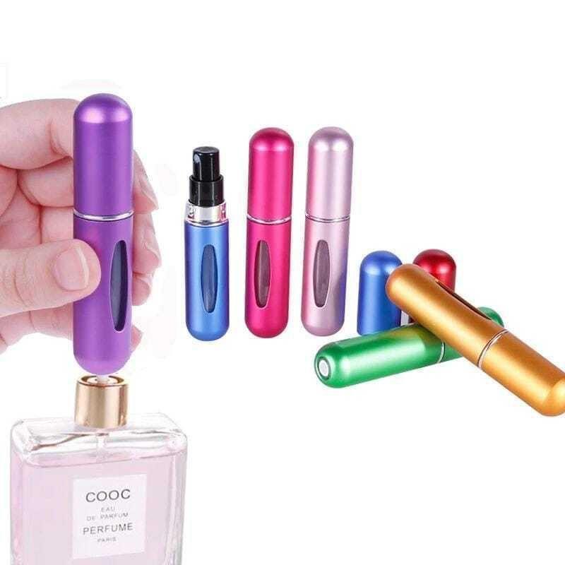 Reusable Travel Perfume Refiller Set of 3 Metal Multicolor