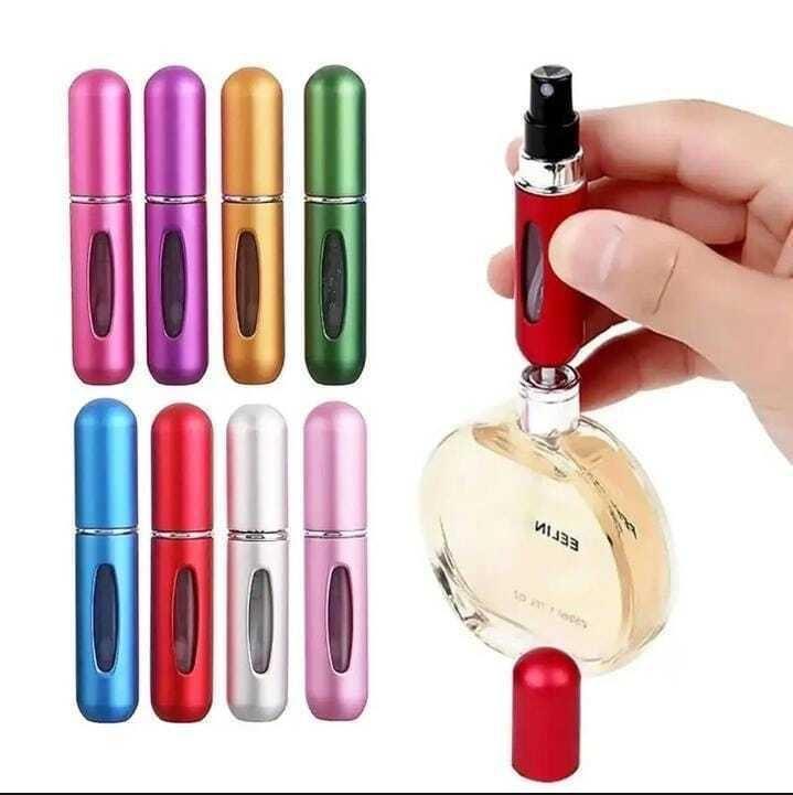 Reusable Travel Perfume Refiller Set of 3 Metal Multicolor