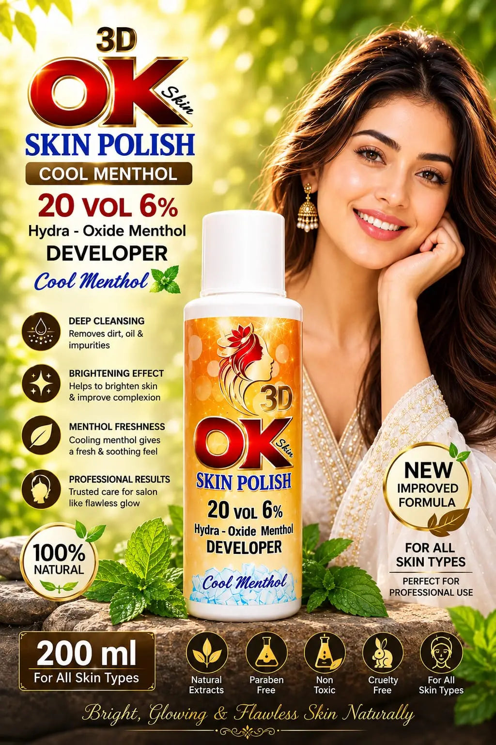 OK 3D Exfoliator Skin Polisher & Activator 200 ml