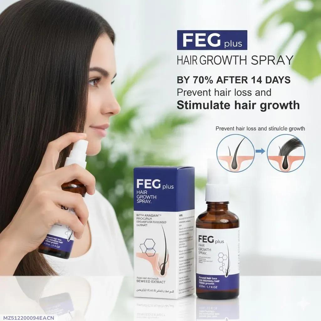 FEG Plus Hair Growth Spray 30ml for All Hair Types