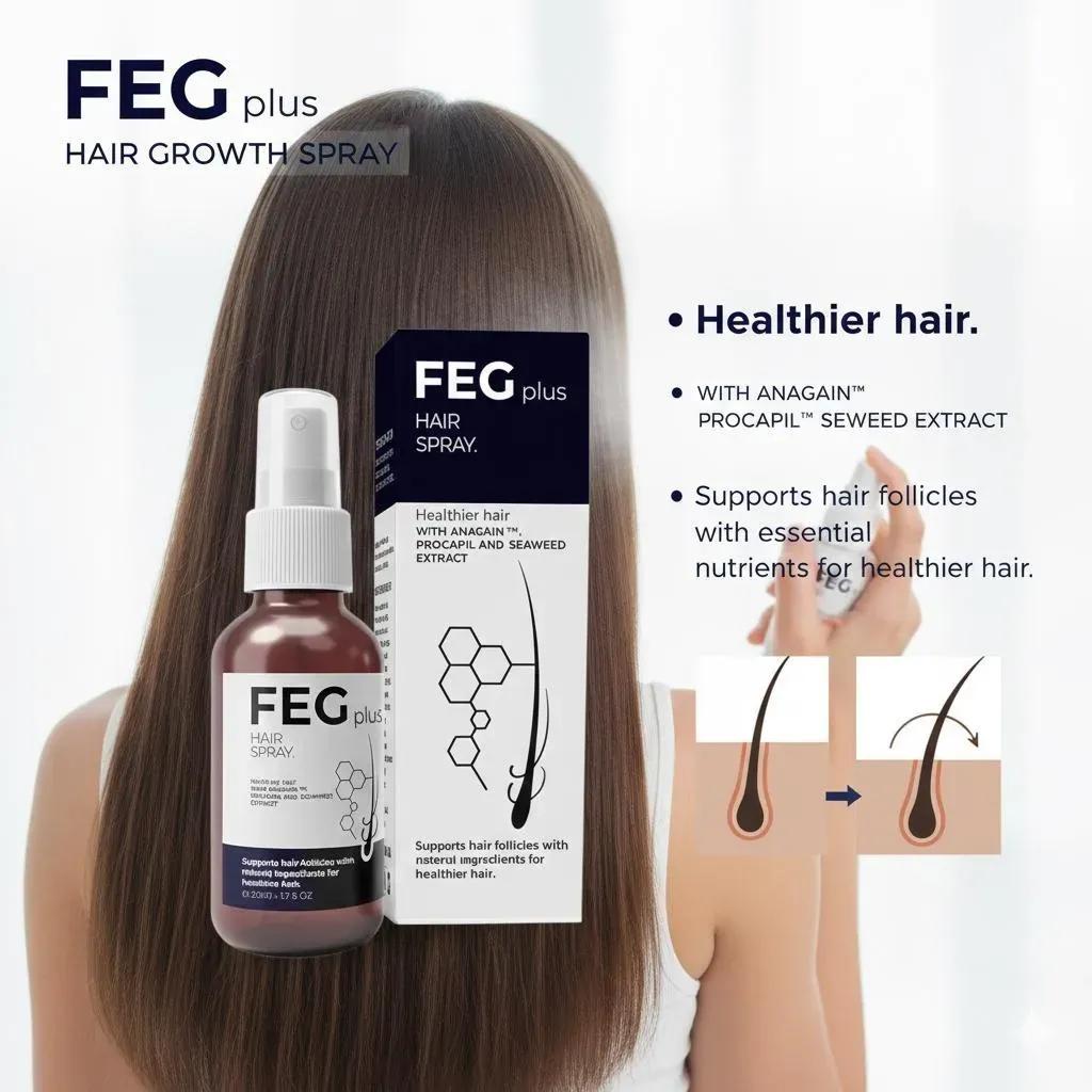 FEG Plus Hair Growth Spray 30ml for All Hair Types