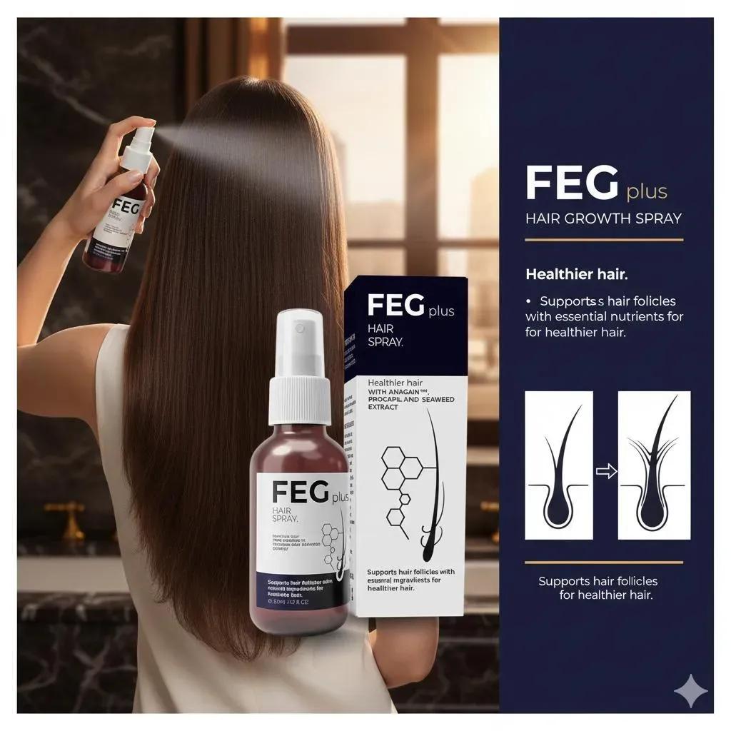 FEG Plus Hair Growth Spray 30ml for All Hair Types