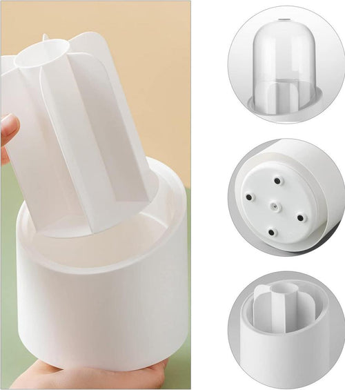 Acrylic 3 Compartment Makeup Brush Holder Stand 23.5cm