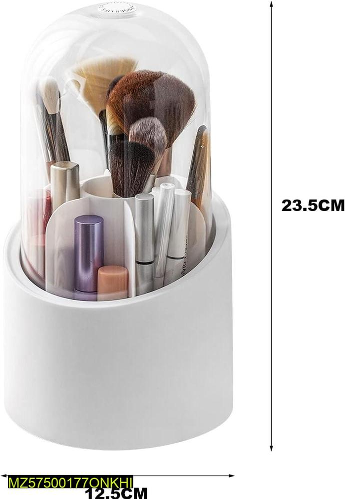 Acrylic 3 Compartment Makeup Brush Holder Stand 23.5cm