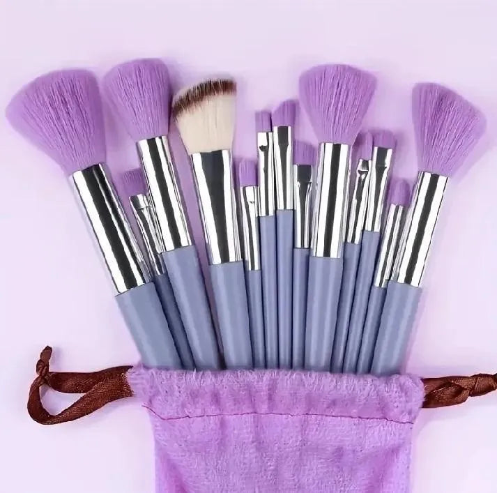 13 PCS Kabuki Eye Shadow Brush Set Synthetic Fiber
