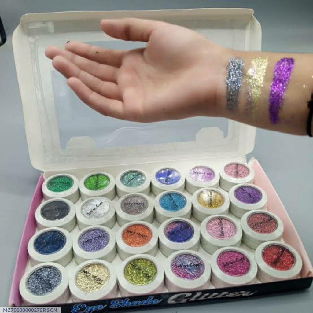 12-Piece Glitter Eyeshadow Set for Pakistani Brides & Partygoers