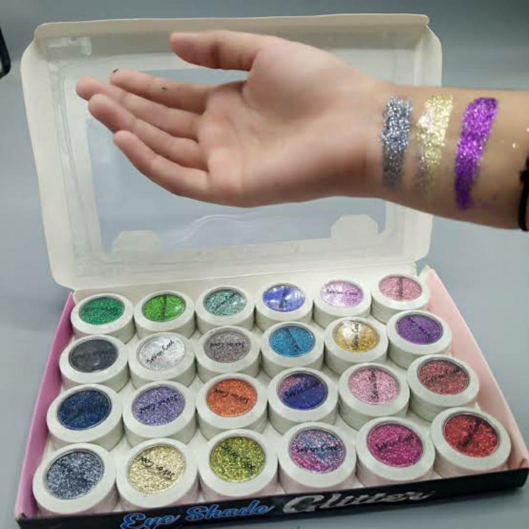 12-Piece Glitter Eyeshadow Set for Pakistani Brides & Partygoers