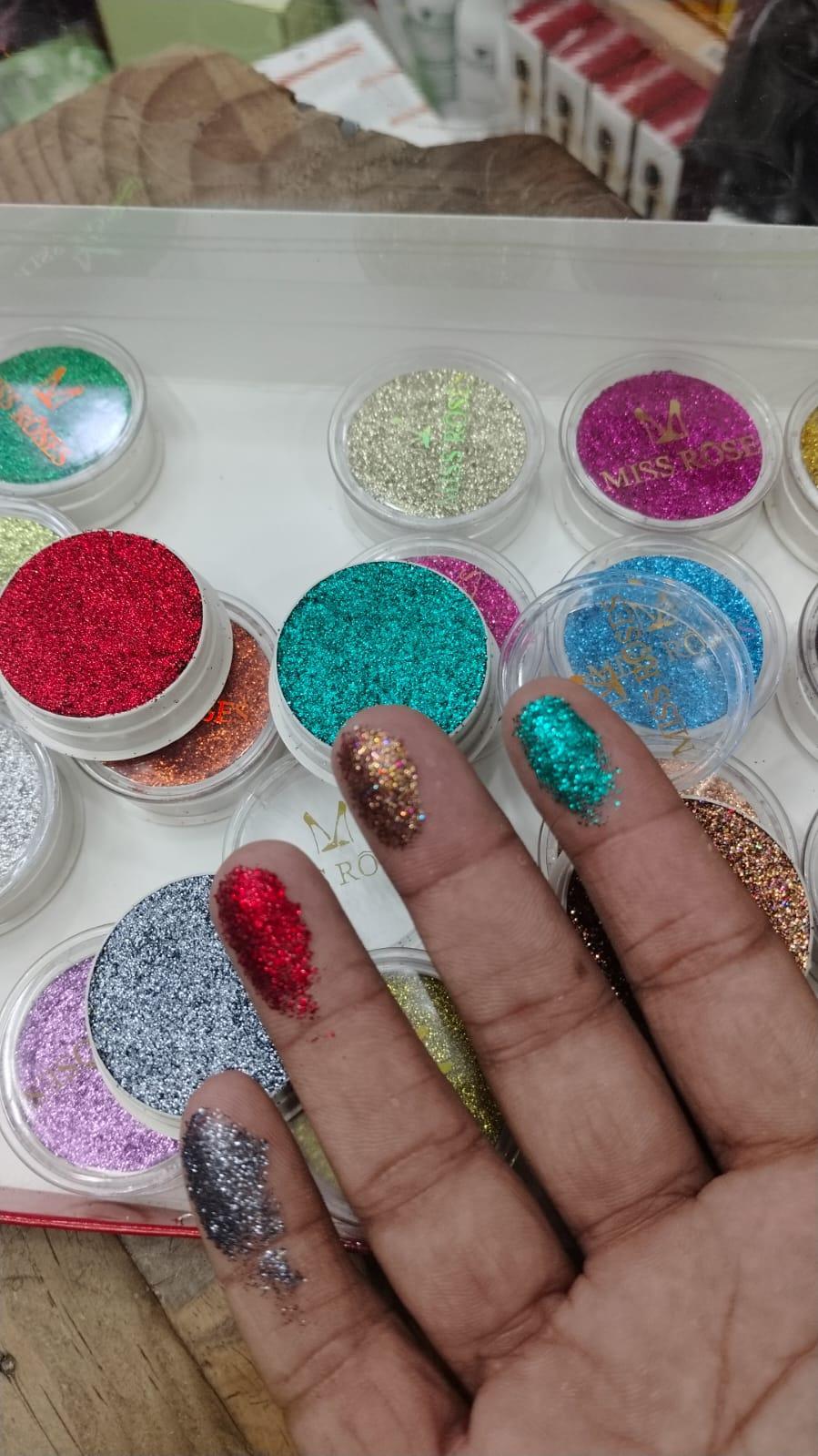 12-Piece Glitter Eyeshadow Set for Pakistani Brides & Partygoers