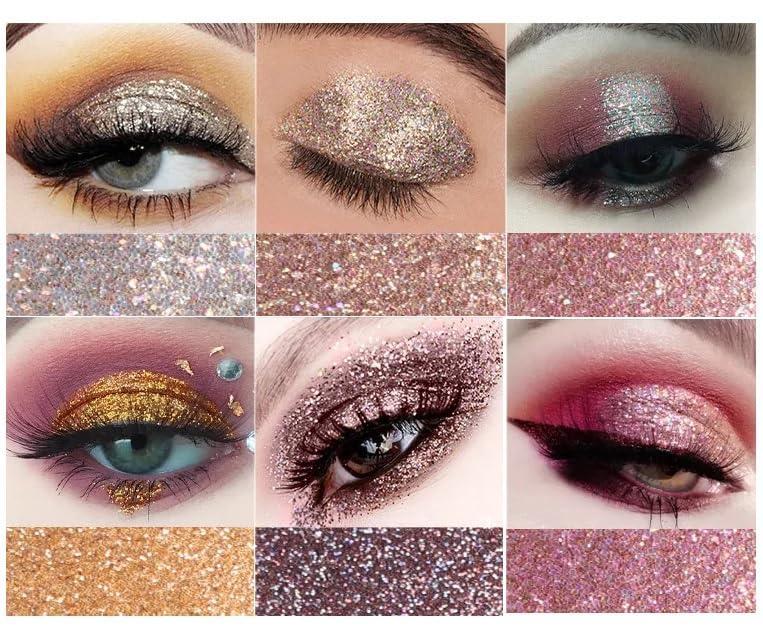 12-Piece Glitter Eyeshadow Set for Pakistani Brides & Partygoers