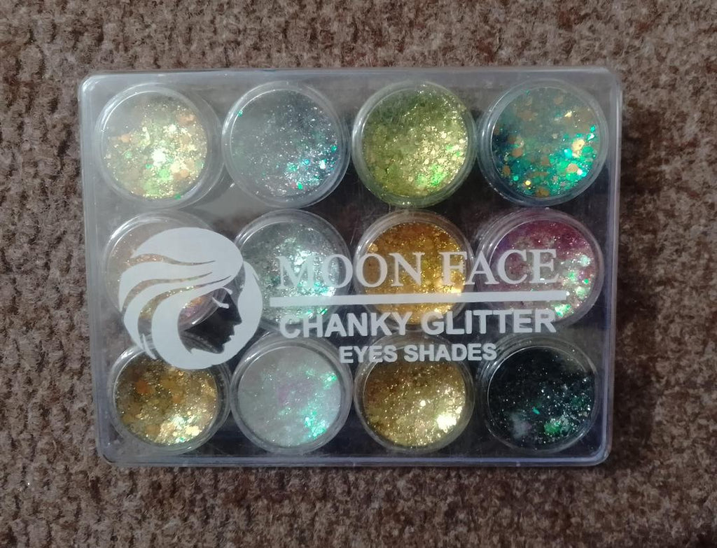 Premium Glitter Eyeshadow Pack 12 Shades Pakistan