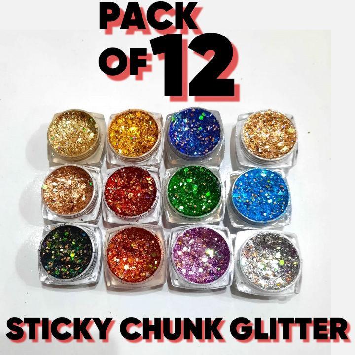 Premium Glitter Eyeshadow Pack 12 Shades Pakistan