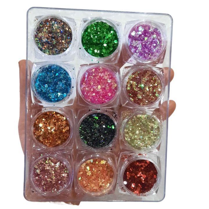 Premium Glitter Eyeshadow Pack 12 Shades Pakistan
