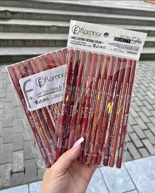 High Pigment Lip Pencils Matte Finish 12 Pack