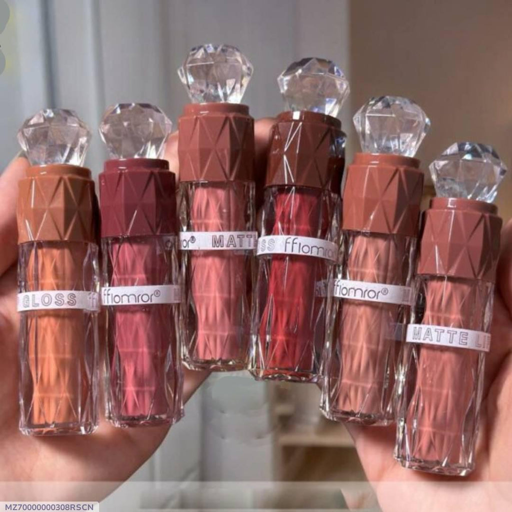 Diamond Velvet Glossy Lip Gloss 6 Pcs Set