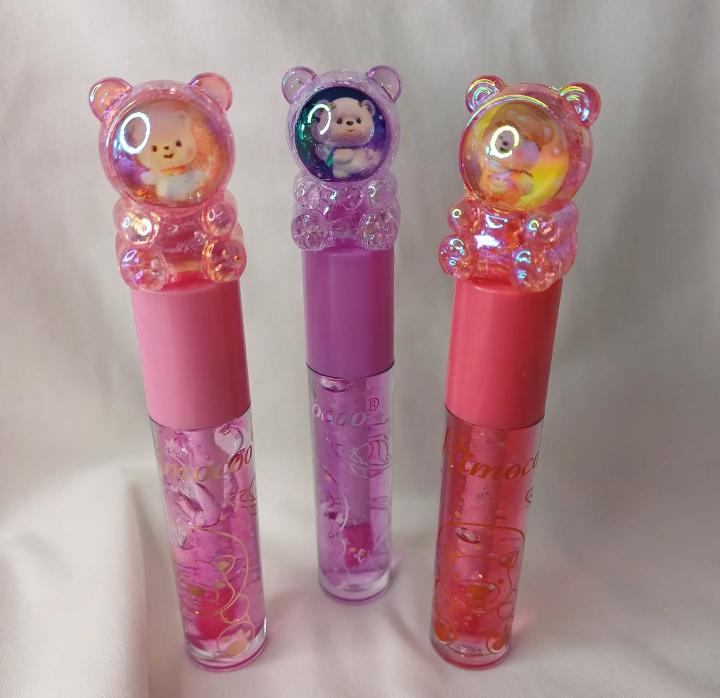 6 Pcs Pink Glitter Lip Oil Moisturizing
