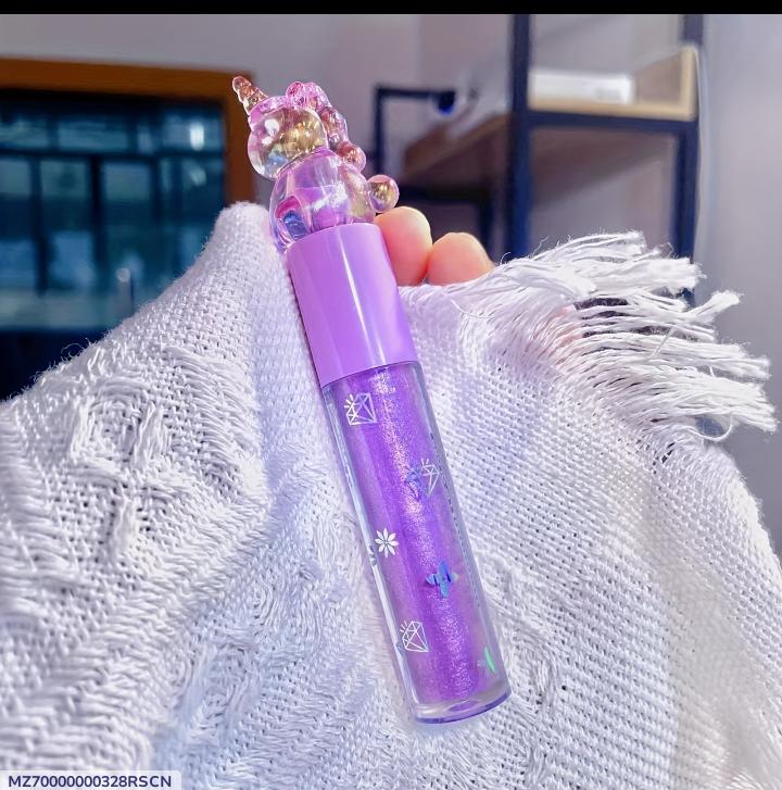 Lip Oil Teddy Bear Style Glossy Pink