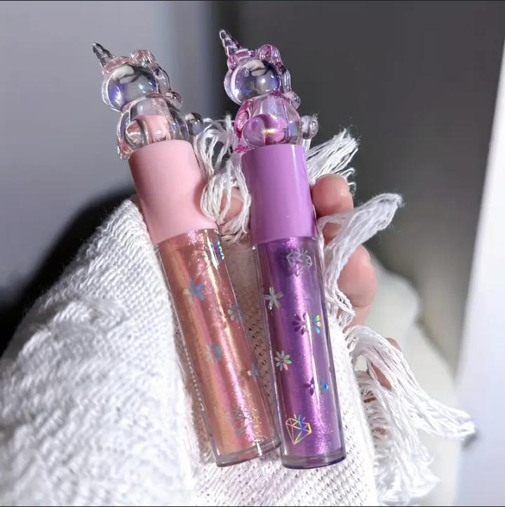 Lip Oil Teddy Bear Style Glossy Pink