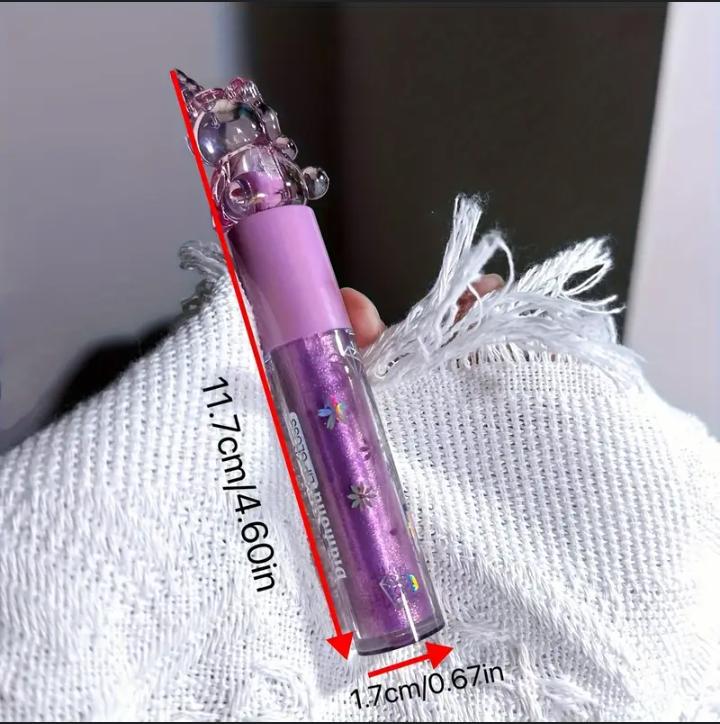 Lip Oil Teddy Bear Style Glossy Pink
