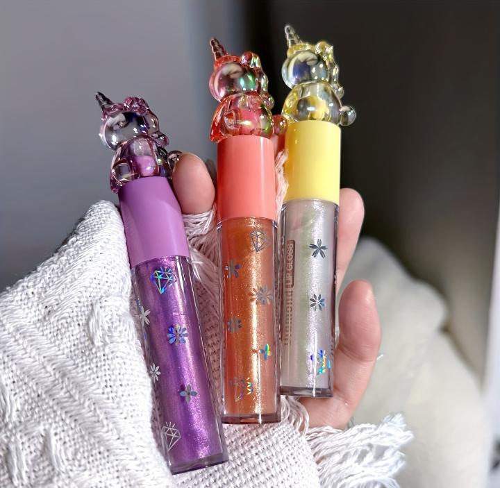 Lip Oil Teddy Bear Style Glossy Pink