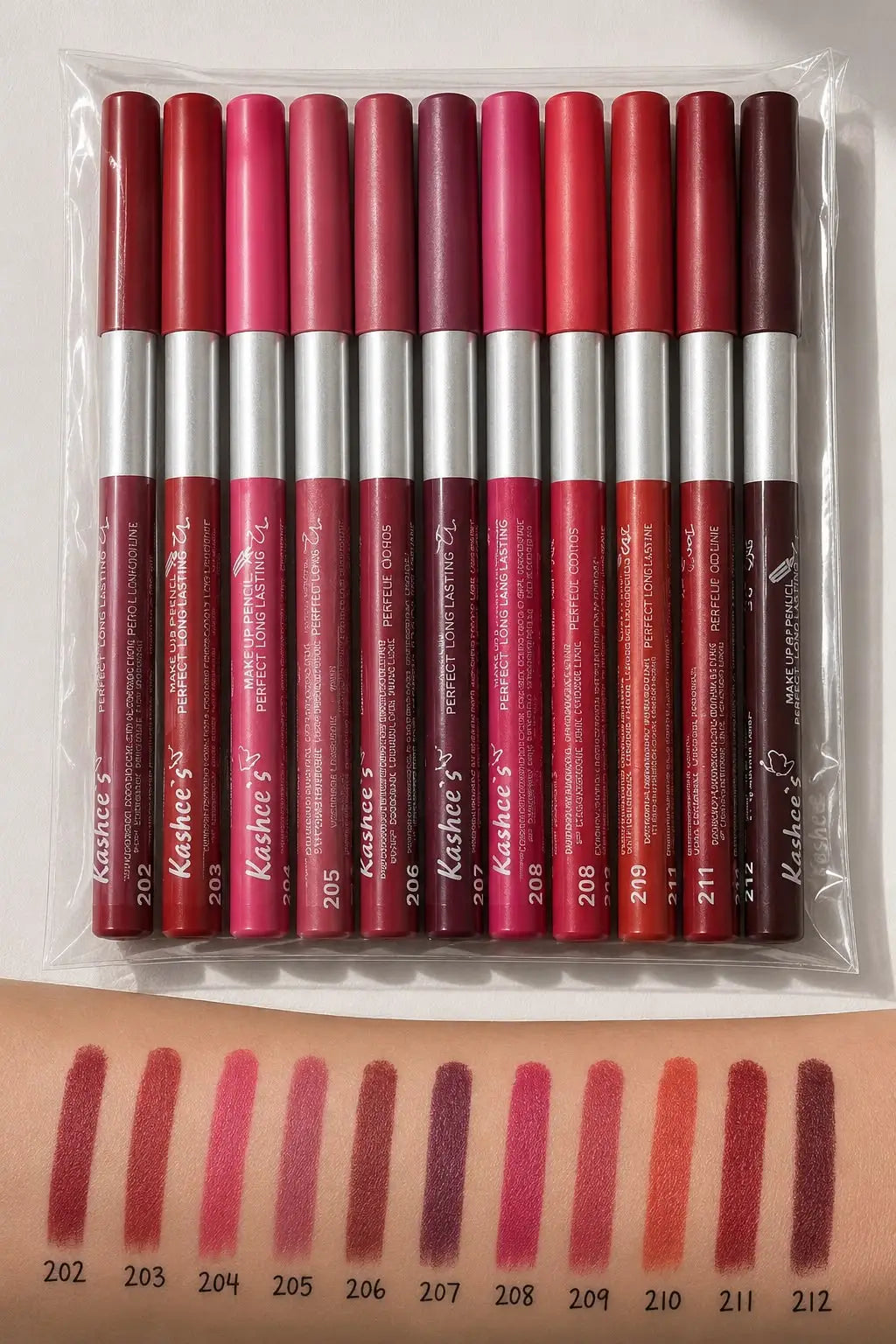 Kashees Creamy Texture High Pigmented Lip Pencils,6 Pcs