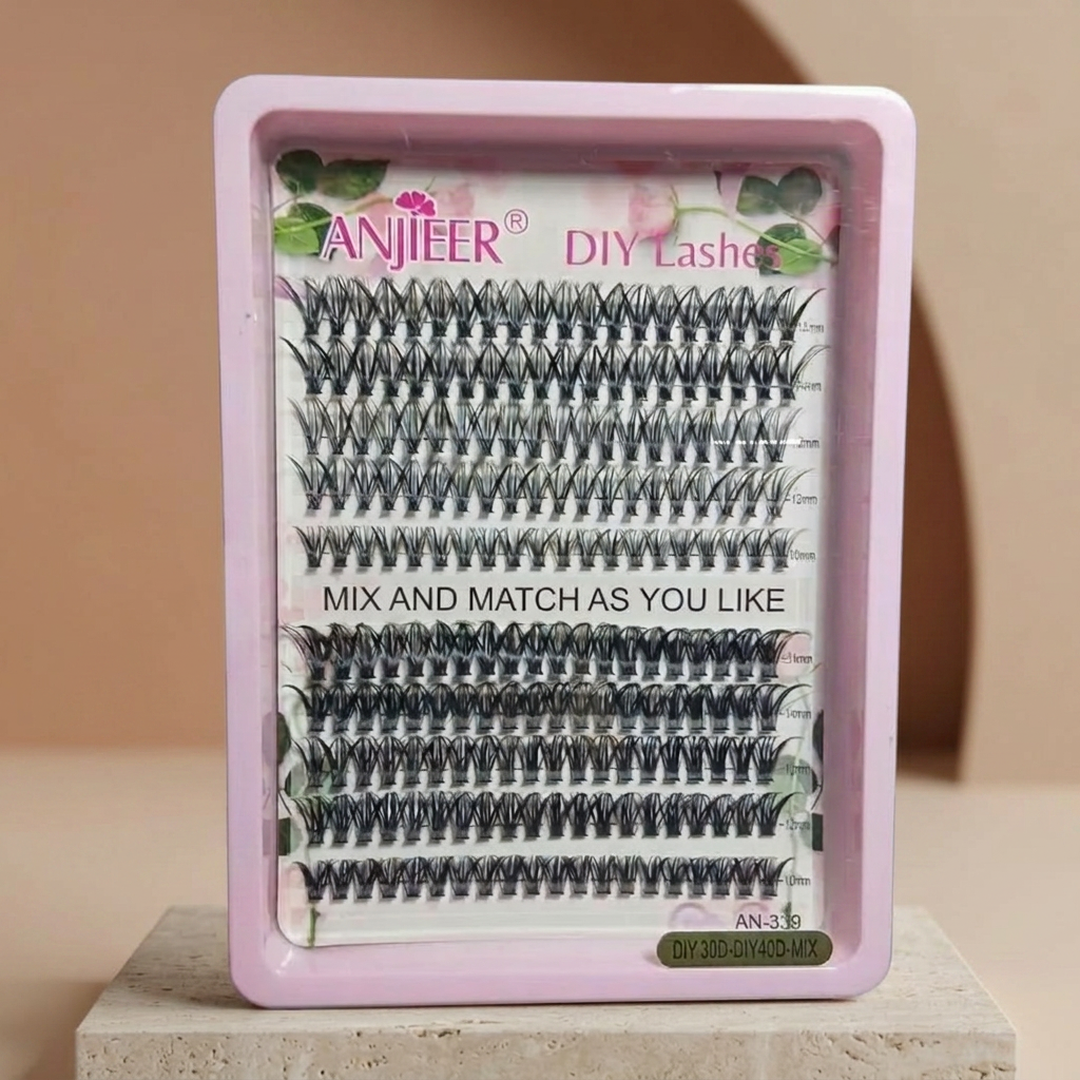 DIY False Eyelashes Black Waterproof Mix & Match 100g